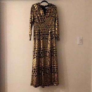 Antik Batik gold/black sequin long dress- 40 M